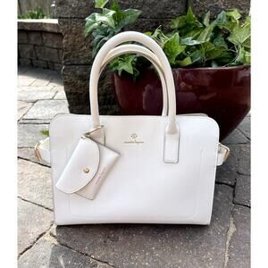 Nanette Lepore Quentin white satchel structured handbag